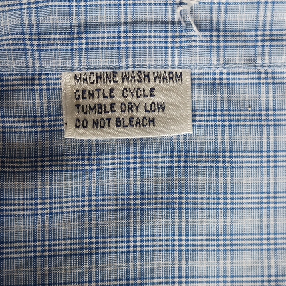 Faconnable women's blue and white plaid cotton shirt small - Picture 5 of 9